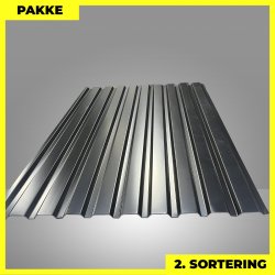 Trapezplade MVP 21 - Vg - 2. sortering - 6 stk. af 2000 mm - Sort - 12,4 m