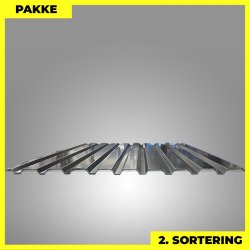 Trapezplade MVP 21 - Vg - 2. sortering - 6 stk. af 2000 mm - Sort - 12,4 m