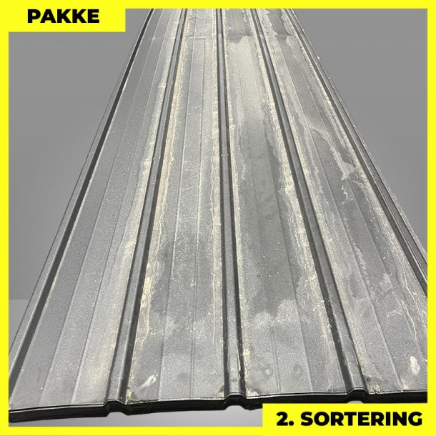 Pandeplade MTP 20/220 - 2. sortering - 39 stk. af 6860 mm - Mat Sort - 288,9 m