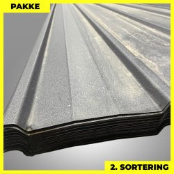 Pandeplade MTP 20/220 - 2. sortering - 39 stk. af 6860 mm - Mat Sort - 288,9 m