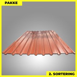 Trapezplade MVP 21 - Vg - 2. sortering - 5 stk. af 3000 mm - Mrkerd - 15,5 m