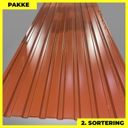 Trapezplade MVP 21 - Vg - 2. sortering - 5 stk. af 3000 mm - Mrkerd - 15,5 m