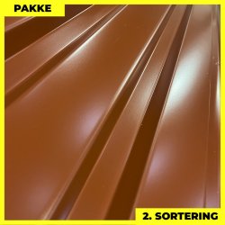 Trapezplade MVP 21 - Vg - 2. sortering - 5 stk. af 3000 mm - Mrkerd - 15,5 m