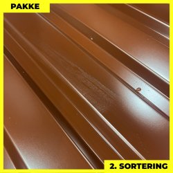 Trapezplade MVP 21 - Vg - 2. sortering - 5 stk. af 3000 mm - Mrkerd - 15,5 m