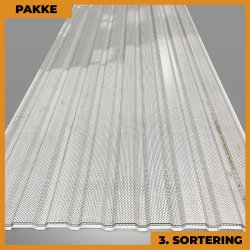 Trapezplade MVP 21 - Vg - 3. sortering - 10 stk. af 3000 mm - Hvid - 31 m