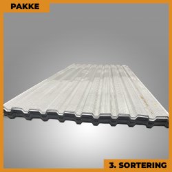 Trapezplade MVP 21 - Vg - 3. sortering - 10 stk. af 3000 mm - Hvid - 31 m