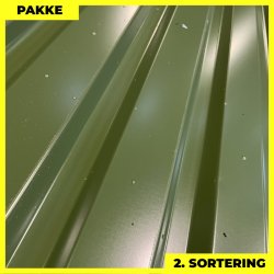 Trapezplade MVP 21 - Vg - 2. sortering - 5 stk. af 3000 mm - Olivengrn - 15,5 m