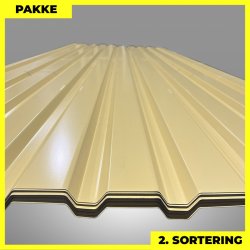 Trapezplade MVP 21 - Vg - 2. sortering - 14 stk. af 3000 mm - Gul - 43,4 m
