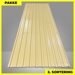 Trapezplade MVP 21 - Vg - 2. sortering - 14 stk. af 3000 mm - Gul - 43,4 m