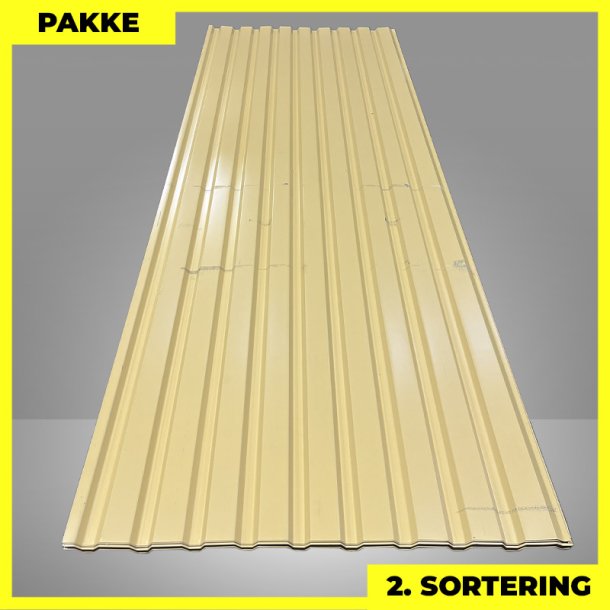 Trapezplade MVP 21 - Vg - 2. sortering - 14 stk. af 3000 mm - Gul - 43,4 m