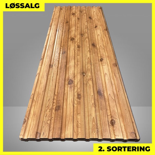 Trapezplade MVP 21 - Vg - 2. sortering - 3000 mm - Wood Look