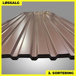 Trapezplade MVP 21 - Vg - 2. sortering - 3000 mm - Brun