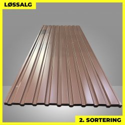 Trapezplade MVP 21 - Vg - 2. sortering - 3000 mm - Brun