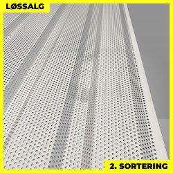 Trapezplade MVP 21 - Perforeret - Vg - 2. sortering - 3000 mm - Hvid