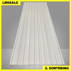 Trapezplade MVP 21 - Perforeret - Vg - 2. sortering - 3000 mm - Lysegr