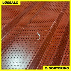 Trapezplade MVP 21 - Perforeret - Vg - 2. sortering - 3000 mm - Mrkerd