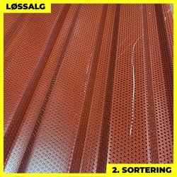 Trapezplade MVP 21 - Perforeret - Vg - 2. sortering - 3000 mm - Mrkerd