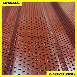 Trapezplade MVP 21 - Perforeret - Vg - 2. sortering - 3000 mm - Mrkerd