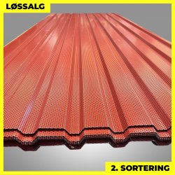 Trapezplade MVP 21 - Perforeret - Vg - 2. sortering - 3000 mm - Mrkerd