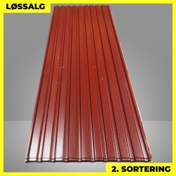 Trapezplade MVP 21 - Perforeret - Vg - 2. sortering - 3000 mm - Mrkerd