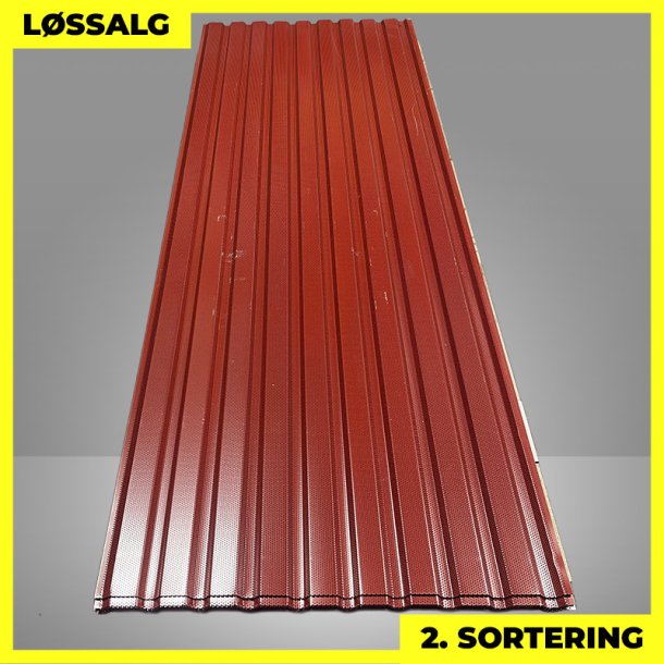 Trapezplade MVP 21 - Perforeret - Vg - 2. sortering - 3000 mm - Mrkerd