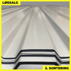 Trapezplade MVP 21 - Vg - 2. sortering - 3000 mm - Silver