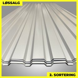 Trapezplade MVP 21 - Vg - 2. sortering - 3000 mm - Silver