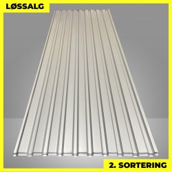 Trapezplade MVP 21 - Vg - 2. sortering - 3000 mm - Silver