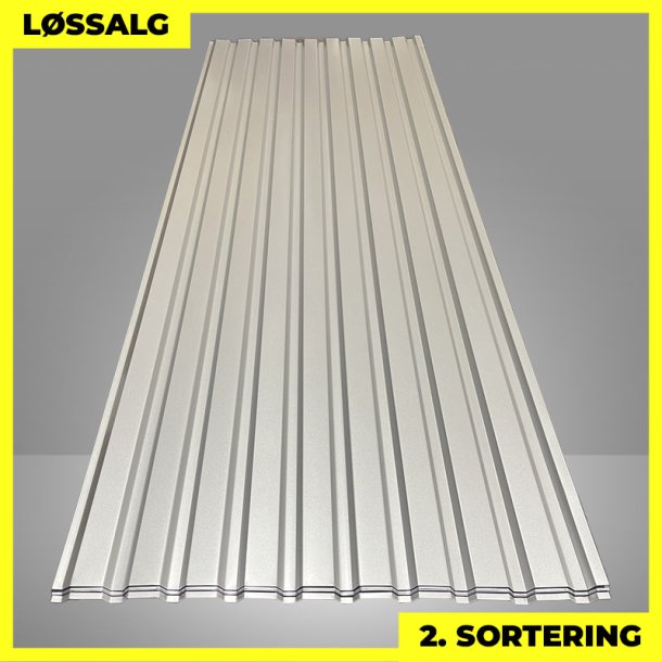 Trapezplade MVP 21 - Vg - 2. sortering - 3000 mm - Silver