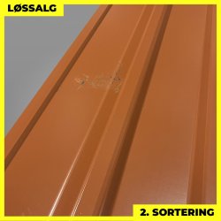 Trapezplade MVP 21 - Vg - 2. sortering - 3000 mm - Teglrd