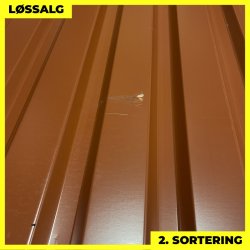 Trapezplade MVP 21 - Vg - 2. sortering - 3000 mm - Teglrd