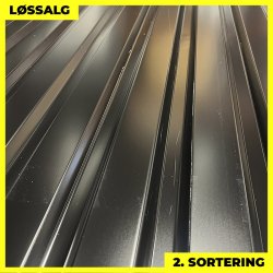 Trapezplade MVP 21 - Vg - 2. sortering - 3000 mm - Sort