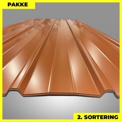 Pandeplade MTP 20/220 - 2. sortering - 9 stk. af 3000 mm - Teglrd - 29,1 m