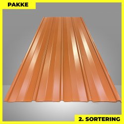 Pandeplade MTP 20/220 - 2. sortering - 9 stk. af 3000 mm - Teglrd - 29,1 m