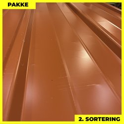 Pandeplade MTP 20/220 - 2. sortering - 9 stk. af 3000 mm - Teglrd - 29,1 m