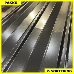 Pandeplade MTP 20/220 - 2. sortering - 16 stk. af 3000-3200 mm - Sort - 52 m