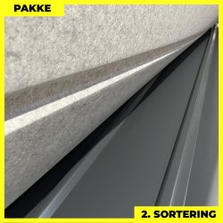 Pandeplade MTP 20/220 m/ dug - 2. sortering - 11 stk. af 3000 mm - Antracitgr - 35,6 m