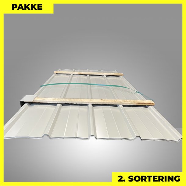 Pandeplade MTP 20/220 - 2. sortering - 6 stk. af 3000 mm - Lysegr - 19,4 m