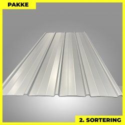 Pandeplade MTP 20/220 - 2. sortering - 4 stk. af 3000 mm - Silver - 12,9 m