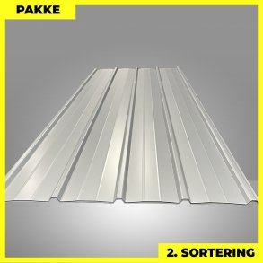 Pandeplade MTP 20/220 - 2. sortering - 4 stk. af 3000 mm - Silver - 12,9 m²