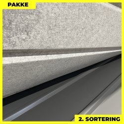 Pandeplade MTP 20/220 m/ dug - 2. sortering - 14 stk. af 3000 mm - Grafitgr - 45,3 m