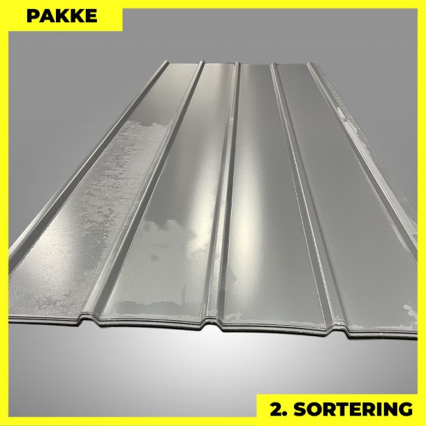 Pandeplade MTP 20/220 m/ dug - 2. sortering - 14 stk. af 3000 mm - Grafitgr - 45,3 m