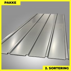 Pandeplade MTP 20/220 - 2. sortering - 12 stk. af 3000 mm - Silver - 38,8 m