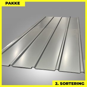 Pandeplade MTP 20/220 - 2. sortering - 12 stk. af 3000 mm - Silver - 38,8 m²