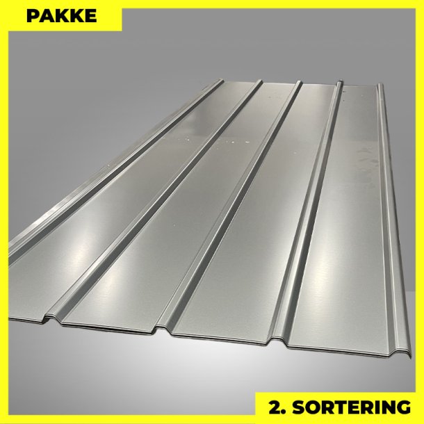 Pandeplade MTP 20/220 - 2. sortering - 12 stk. af 3000 mm - Silver - 38,8 m