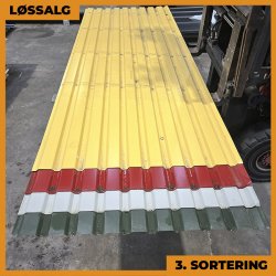 Trapez MVP 21 - Vg - 3. sortering - 3000 mm - Forskellige farver