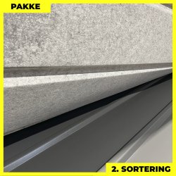 Pandeplade MTP 20/220 m/ dug - 2. sortering - 12 stk. af 3000 mm - Grafitgr - 38,8 m