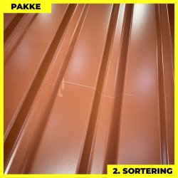 Trapezplade MVP 21 - Vg - 2. sortering - 3 stk. af 3000 mm - Teglrd - 9,3 m&sup2;