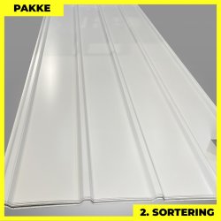 Pandeplade MTP 20/220 - 2. sortering - 12 stk. af 3000 mm - Hvid - 38,8 m&sup2;