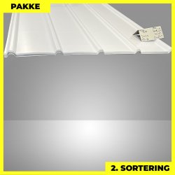 Pandeplade MTP 20/220 - 2. sortering - 12 stk. af 3000 mm - Hvid - 38,8 m&sup2;